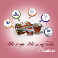 Moringa Morning Classic Tea -Moringa Leaf Tea Bags(25 Tea Bags) - Helps with Digestion, Immunity, Weight Loss